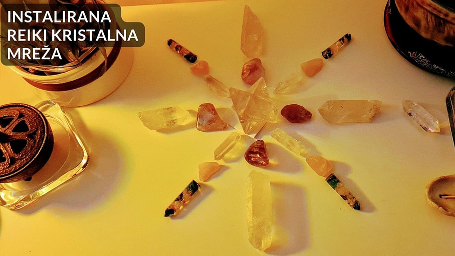 Intalirana reiki kristalna mreža